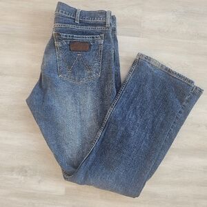 Mens Wrangler Retro Slim Boot Denim Jeans - Size 36x34